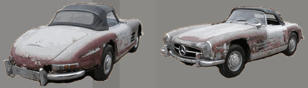 Mercedes Benz 300 SL in need of a major restoration