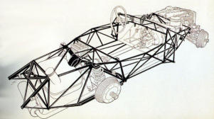 Mercedes Benz 300 SL space frame chassis
